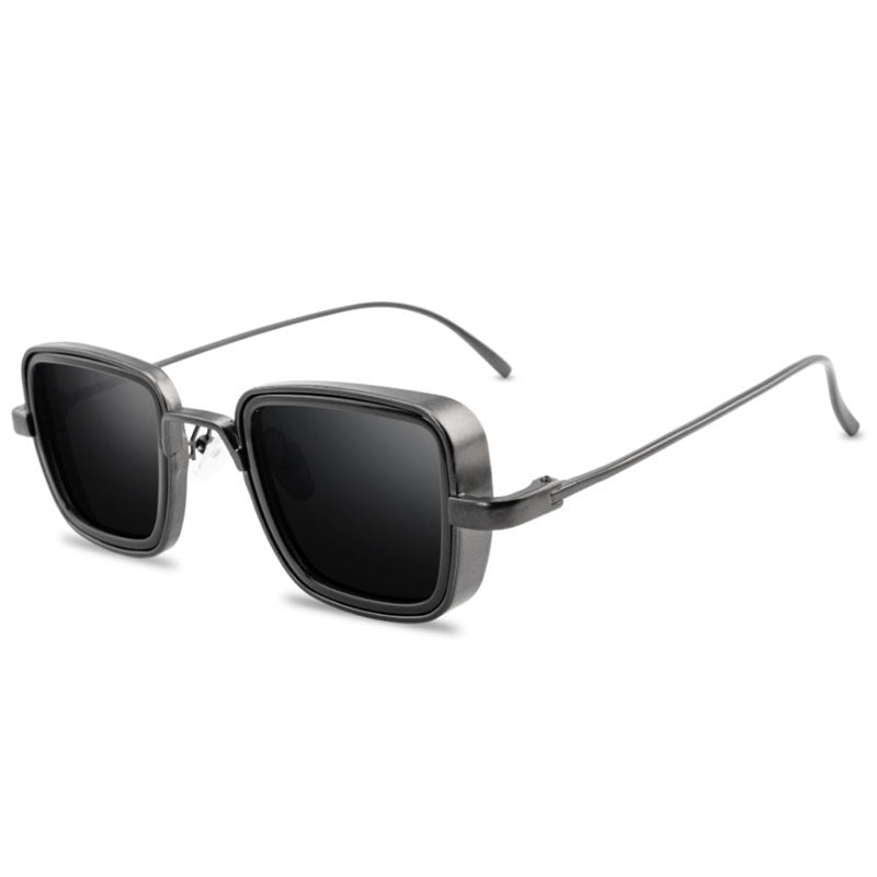 Men's Metal Square Frame Sunglasses for Outdoor Vacation