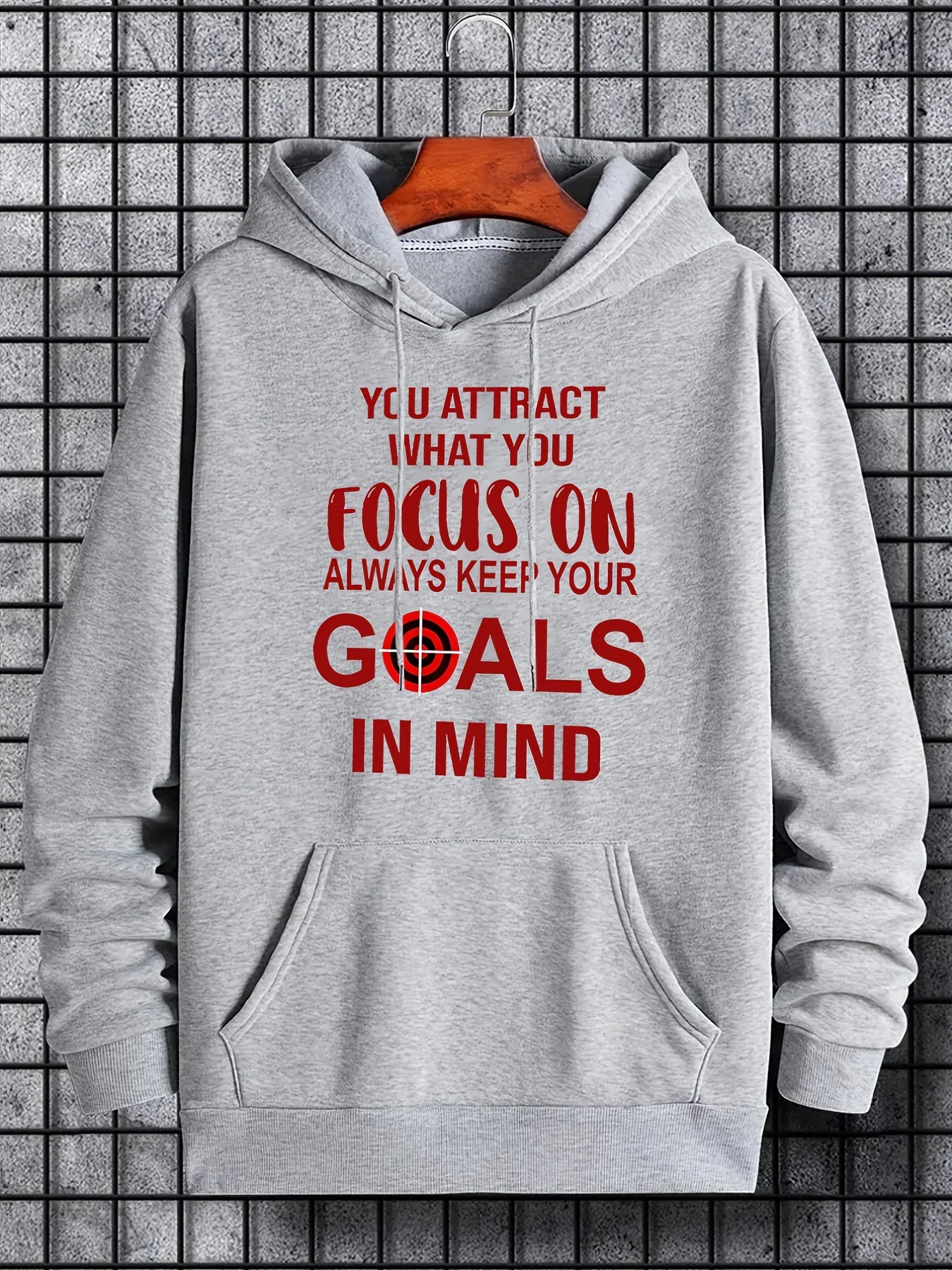 'Keep Your Goals In Mind' Print Hoodie