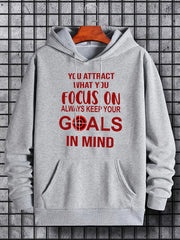 'Keep Your Goals In Mind' Print Hoodie
