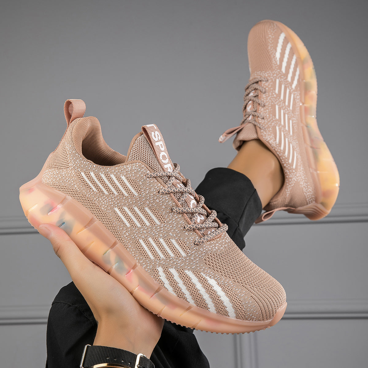 Women's Lace Up Mesh Sneakers Lightweight Athletic Running Shoes