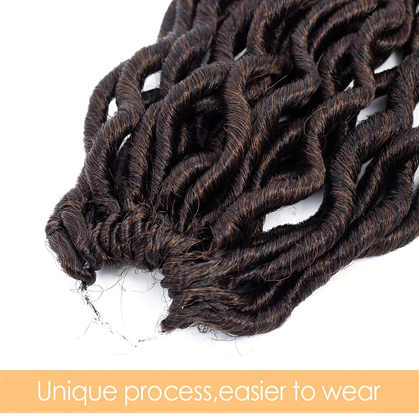 6pk 18in Ombre Long Curly Faux Locs Crochet Hair Deep Wave Braiding Hair