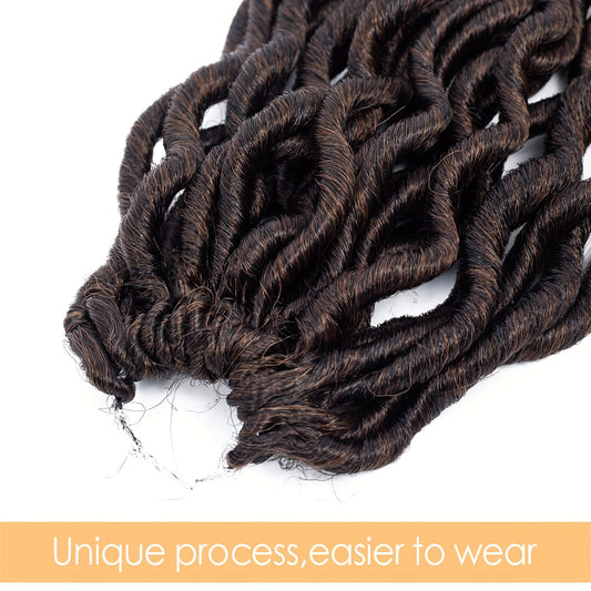 6pk 18in Ombre Long Curly Faux Locs Crochet Hair Deep Wave Braiding Hair