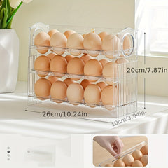 3 Tier Egg Holder Fridge Organizer, Holds 30 Eggs