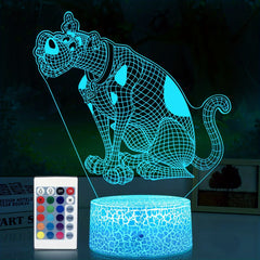 3D Cartoon Dog Night Light for Kids, 16 Colors Changing with Remote Control
