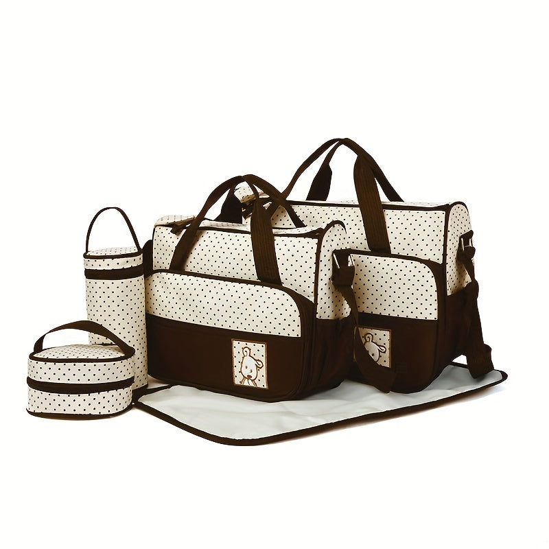 Stylish Waterproof Mommy Bag 5-Piece Set