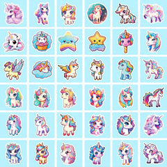 50pcs Unicorn Stickers Waterproof Vinyl Stickers For Water Bottles Pack