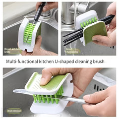 2pcs Double Sided Utensil Brushes Kitchen Cleaning Supplies