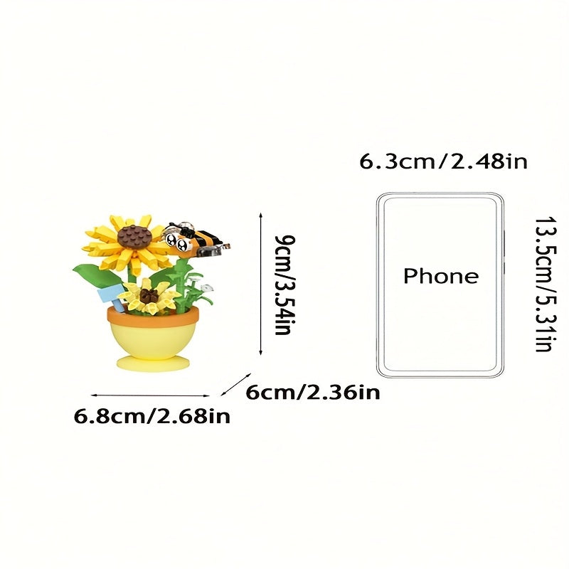 Flower Kingdom Bonsai Assembly Blocks for Kids - Indoor Table Decor