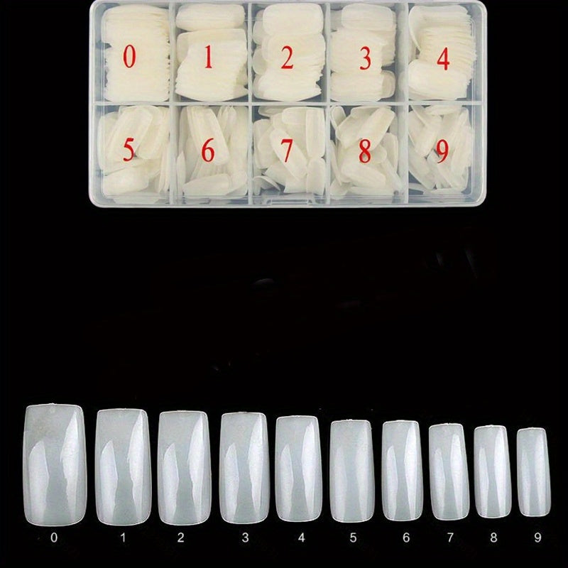 French Nail Tips 500 Pcs Half Cover False Nails
