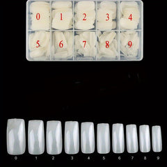 French Nail Tips 500 Pcs Half Cover False Nails