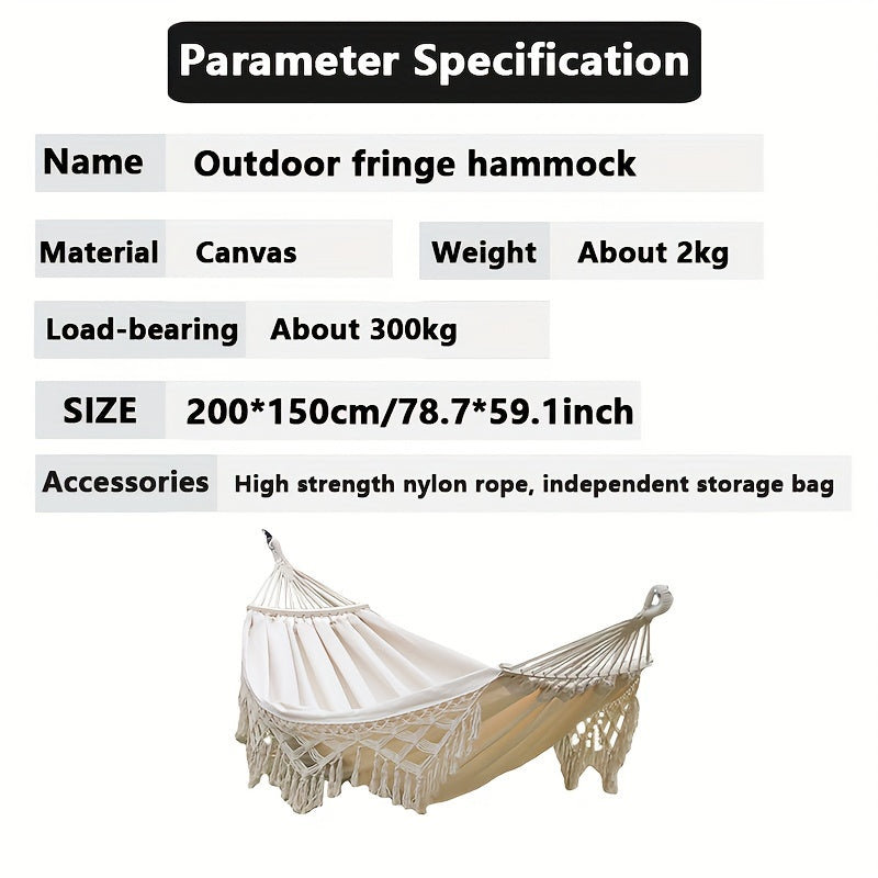 Portable Tassel Hammock Outdoor 300kg