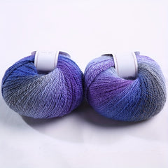 Rainbow Gradient Wool Plush Line for DIY Crocheting & Knitting