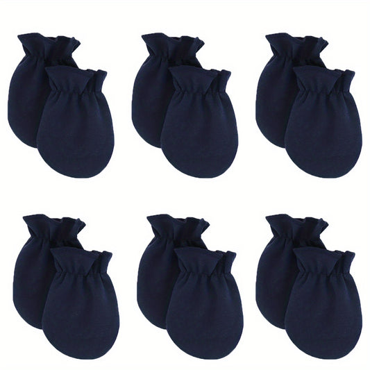 6pcs Toddler Baby Casual Thermal Mittens for Autumn and Spring