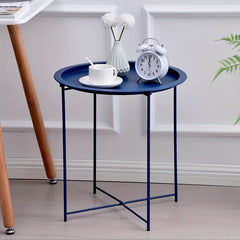 Chevron Foldable End Table Portable Coffee Table for Household Camping