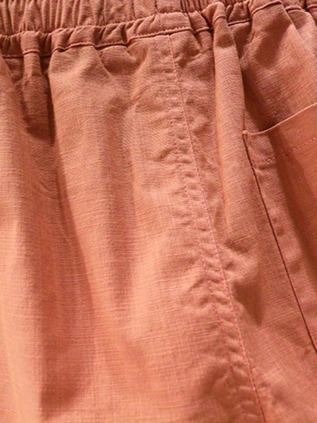 Girls Letter Print Cotton Linen Jogger Shorts for Summer