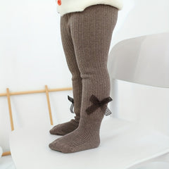 Baby Girls Bowknot Pantyhose Knitted Mesh Leggings Tights