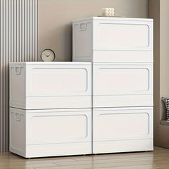 1pc Plastic Folding Storage Bin Wardrobe Clothes Storage Box