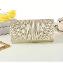 Retro Ruched Clutch Square Bag Classic Evening Bag