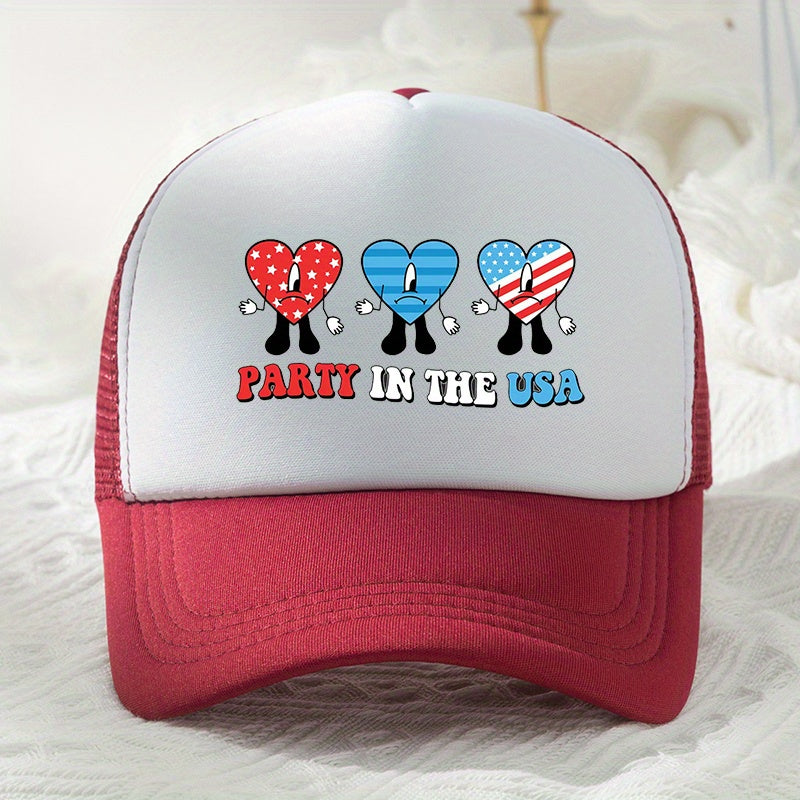 Cartoon Trucker Hat Mesh Breathable Sports Dad Hats For Women & Men