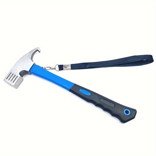 Heavy Duty Camping Hammer with Stake Remover & Holding Strap