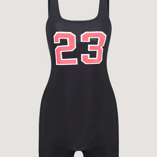 Sleeveless Tank Romper Sports Jumpsuit for Women