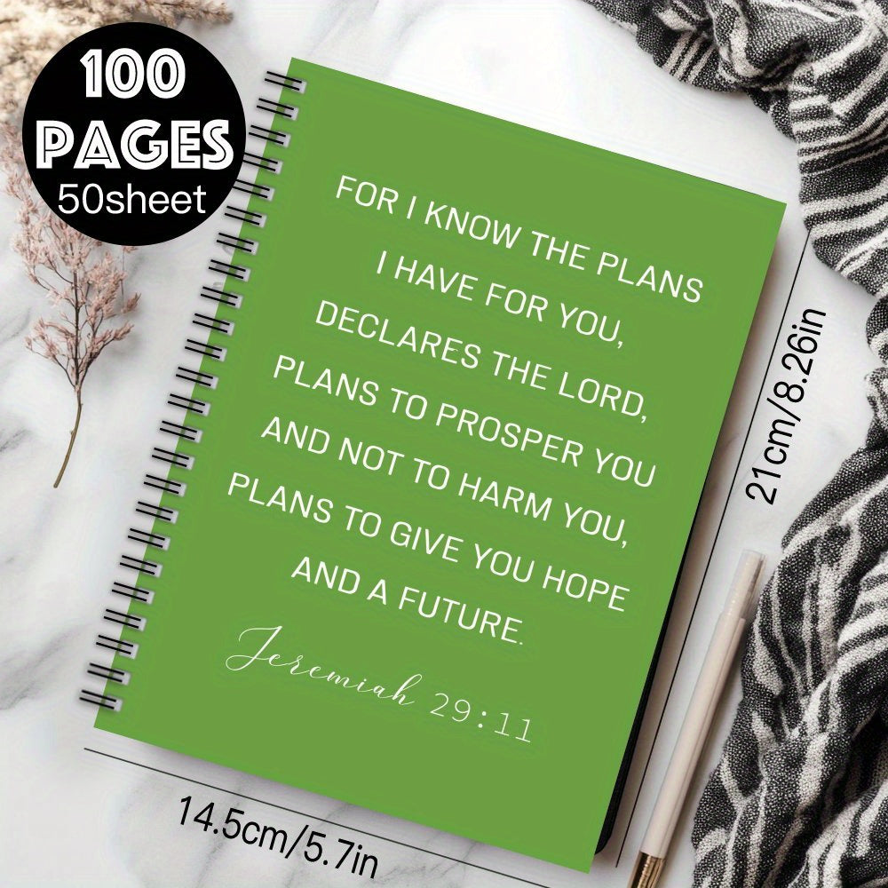 Christian Bible Scripture Spiral Coil Notebook 1pc