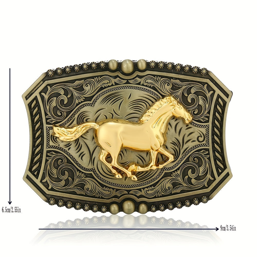 Cowboy Belt Buckle Running Horse Men's Novelty Buckle