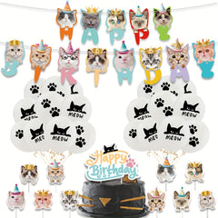 10pcs Pet Theme Party Decoration Supplies Birthday Decoration