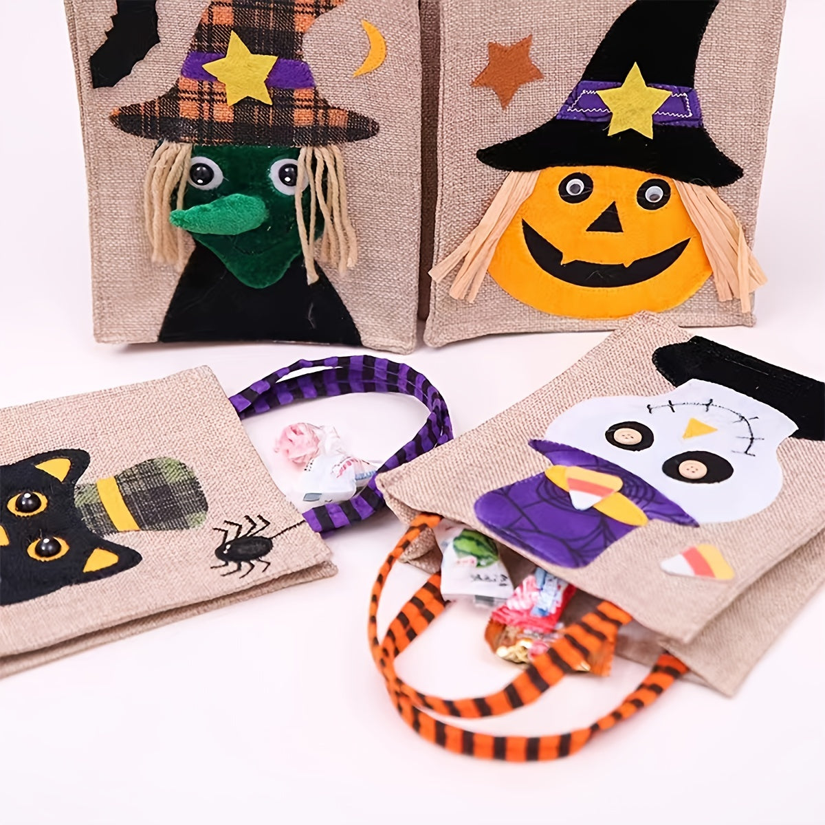 Halloween Candy Bag 30cm for Decoration - Cat Witch Skeleton
