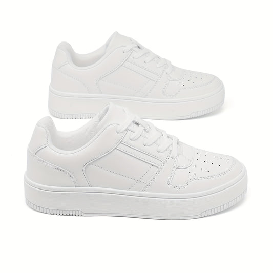 Women's Lace-up Athletic Skate Shoes Non-slip Platform Sneakers