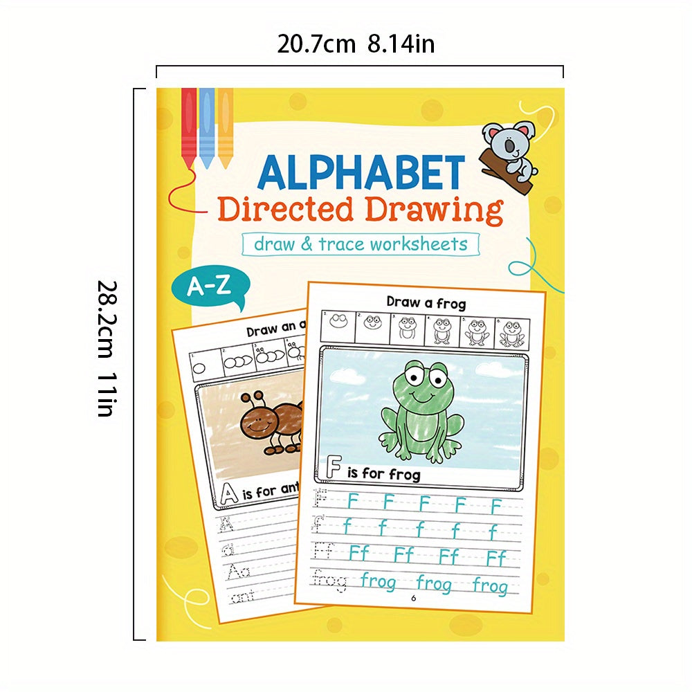 LACHILLY Alphabet Workbook Tracing Sheets Ages 4-8 Preschool & Kindergarten