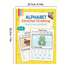 LACHILLY Alphabet Workbook Tracing Sheets Ages 4-8 Preschool & Kindergarten