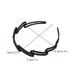 Frosted Oblique Square Headband Women's Hairband Hair Accessories