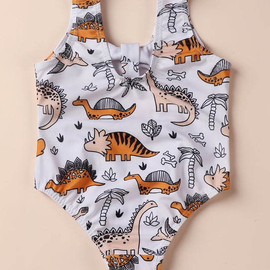 Baby Girls Dinosaur Print Swimsuit Summer