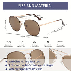 Men's Round Frame Sports Sunglasses UV Protection Cycling Fishing
