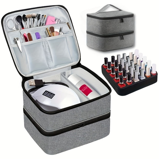 Double Layer Nail Polish Organizer Bag for Manicure Set