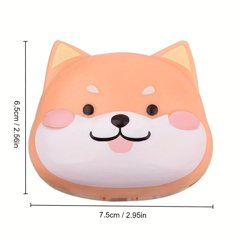Shiba Inu Puppy Lens Case Cartoon Travel Lens Box With Mirror Tweezers