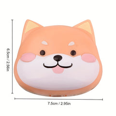 Shiba Inu Puppy Lens Case Cartoon Travel Lens Box With Mirror Tweezers