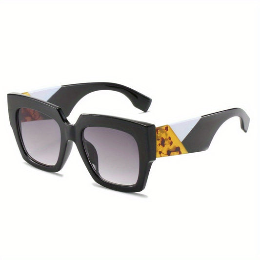 Y2K Oversized Square Sunglasses Retro Block Tortoiseshell UV400 Shades