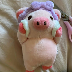 Pink Pig Plush Doll Keychain Backpack Pendant Christmas Gift