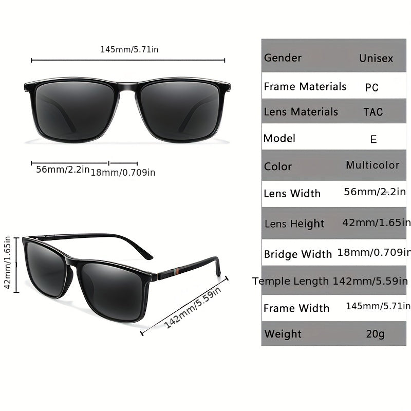 Square Big Frame Polarized Sunglasses for Men and Women