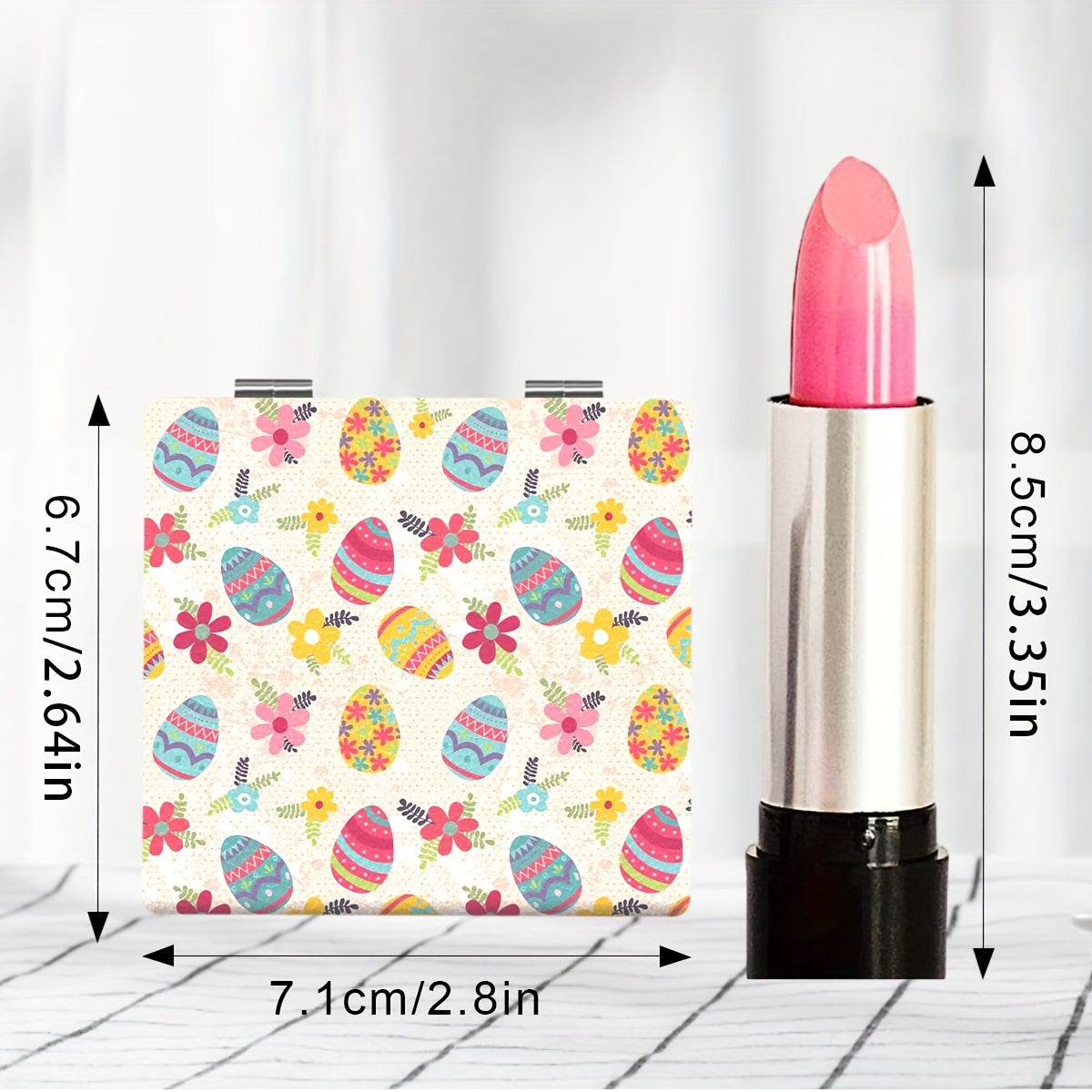 Portable Makeup Mirror Foldable HD Floral Series Small