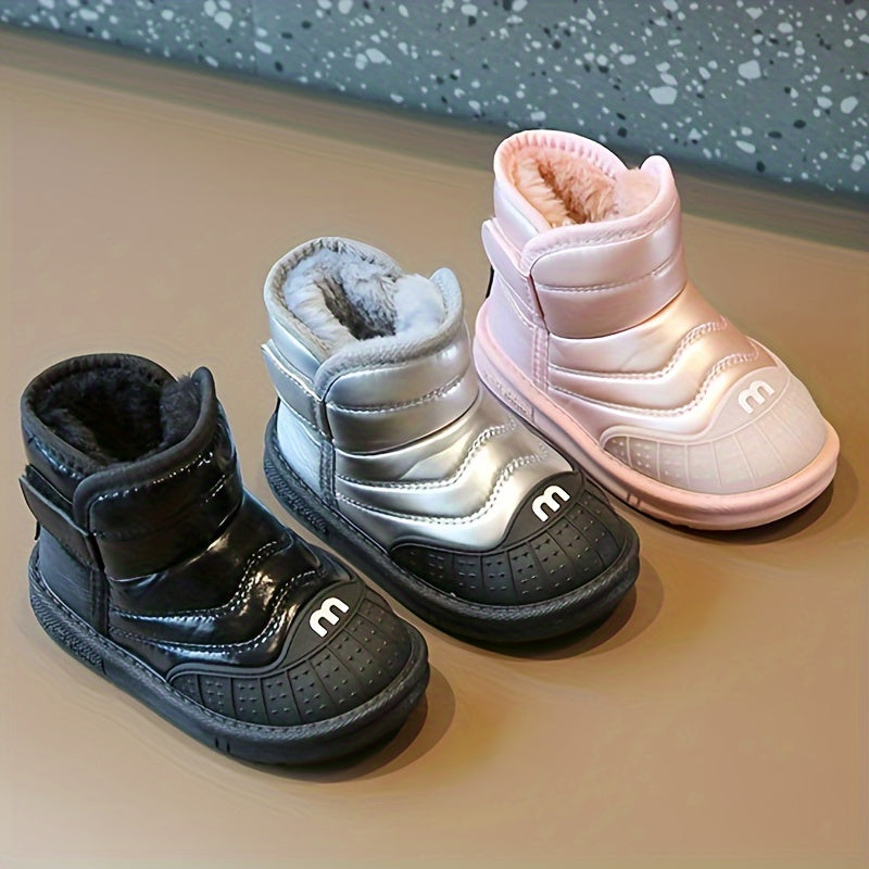 Girl's Cozy Snow Boots Warm High Top Plush Lined Trekking Shoes Winter