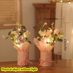 Artificial Wool Puff Flower Bouquet Home Furnishings Gift