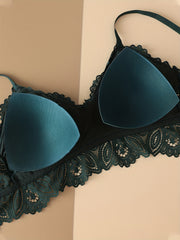 4pcs Lace Wireless Bras Intimates Women's Lingerie