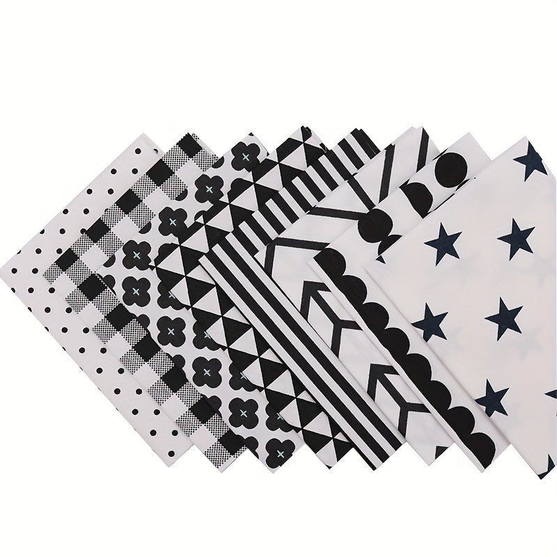 8pcs Printed Fabric Patchwork Doll Needlework Cloth DIY Sewing Quilting Material