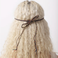 Boho Braided Head Chain Crystal Hair Band for Women