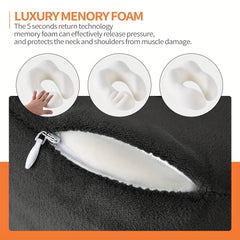 Memory Foam U-Shaped Travel Pillow Soft Neck Cervical Support Airplane Bedding