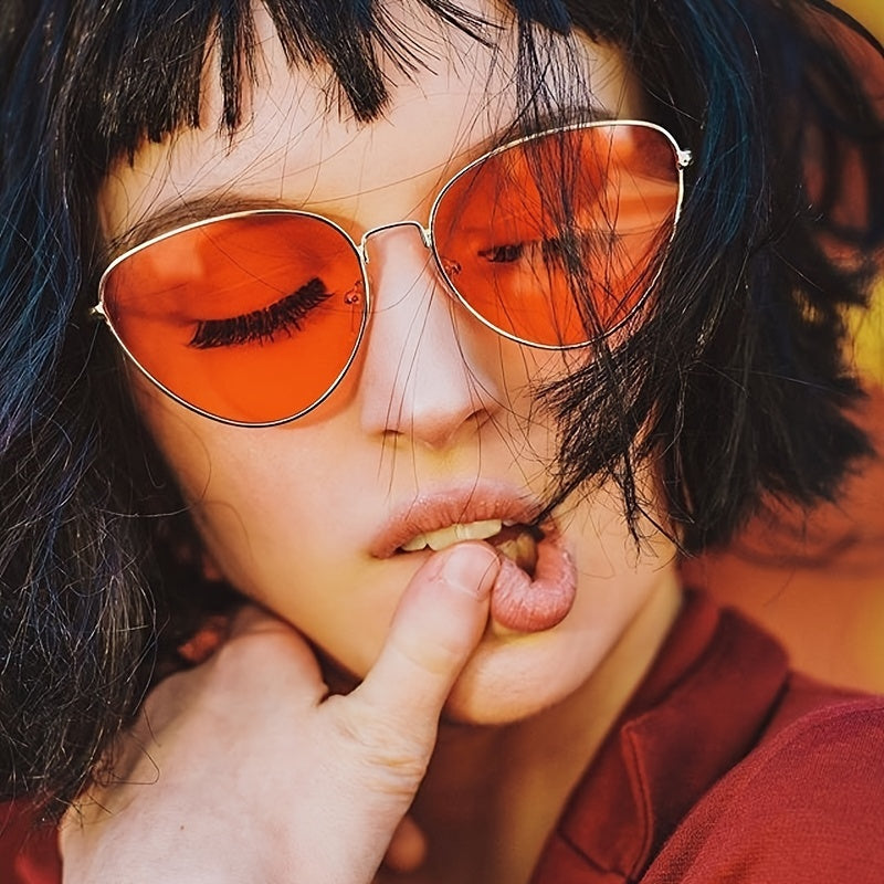 Cat Eye Women Sunglasses Vintage Shaped Sun Glasses UV400