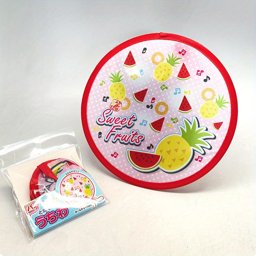 Cartoon Print Fan Portable Carry on Small Fan Gift For Girls